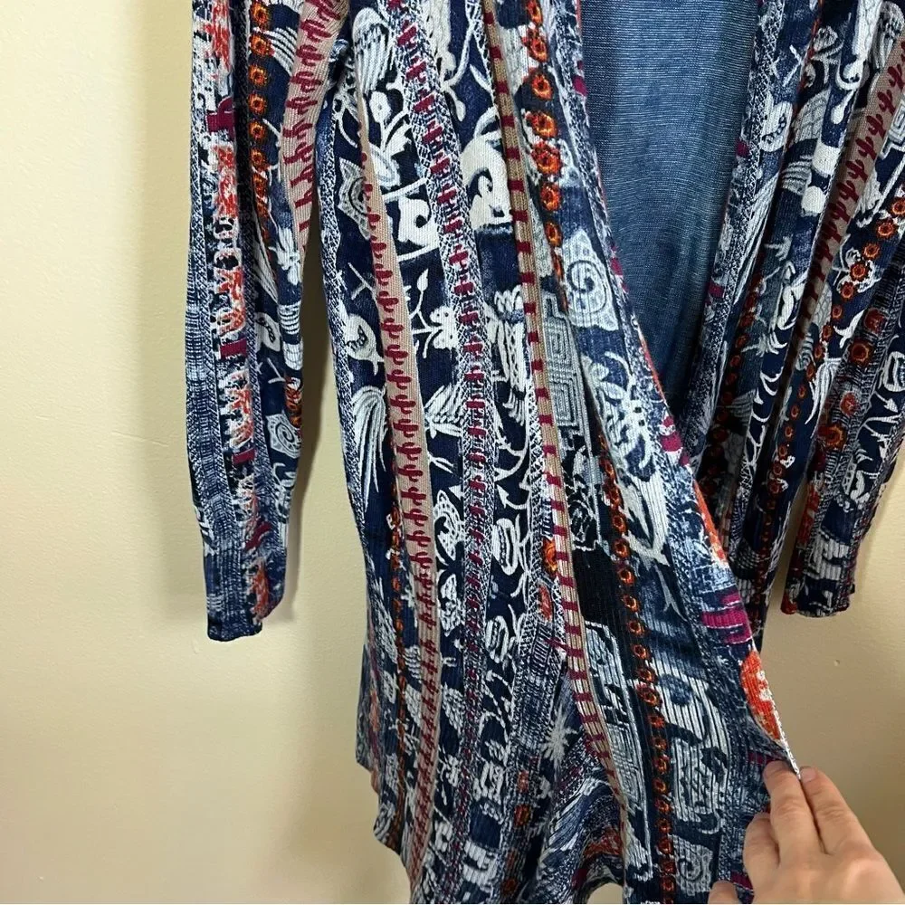 ✨‎ Desigual Women’s Blue Santorini Cactus Print Cardigan Sweater